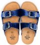 Two Con Me By Pépé velvet slip-on sandals Blue - Thumbnail 3