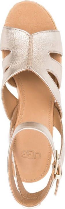 UGG Careena espadrille wedge sandals Gold