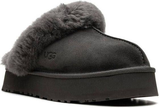 UGG Disquette shearling platform slippers Grey