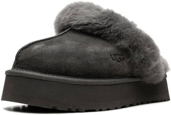 UGG Disquette shearling platform slippers Grey