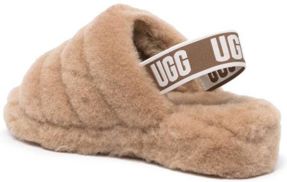 UGG Fluff Yeah slingback slippers Brown