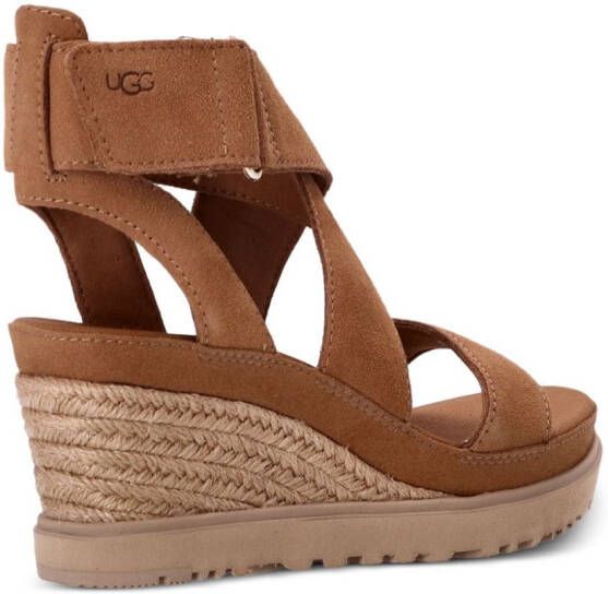 UGG Ileana Ankle 75mm wedge sandals Brown