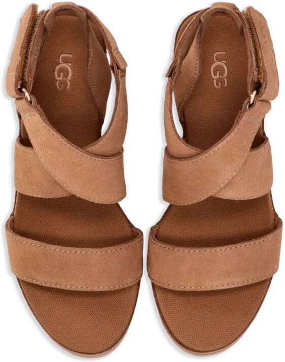 UGG Ileana Ankle 75mm wedge sandals Brown