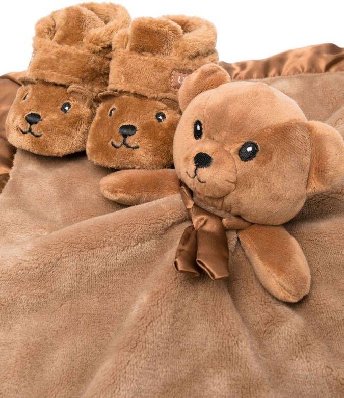 UGG Kids Bixbee and Lovey Bear slipper set Brown