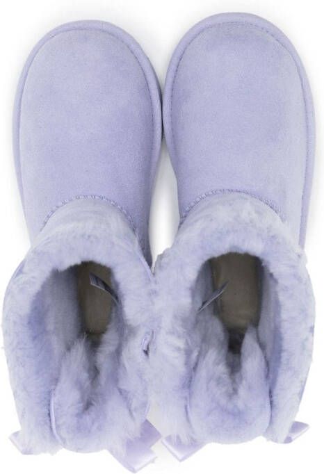 UGG Kids bow-detailing round-toe boots Purple