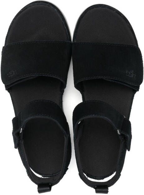 UGG Kids calf suede slingback sandals Black