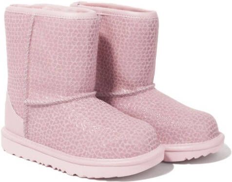 UGG Kids Classic II Hearts suede boots Pink