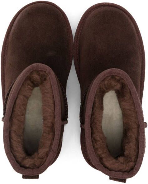 UGG Kids Classic Mini II logo-patch suede boots Brown