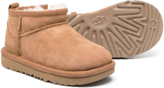 UGG Kids Classic Ultra Mini suede boots Brown