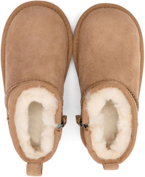 UGG Kids Classic Ultra Mini suede boots Brown