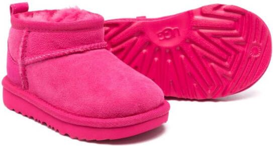 UGG Kids Classic Ultra Mini suede boots Pink