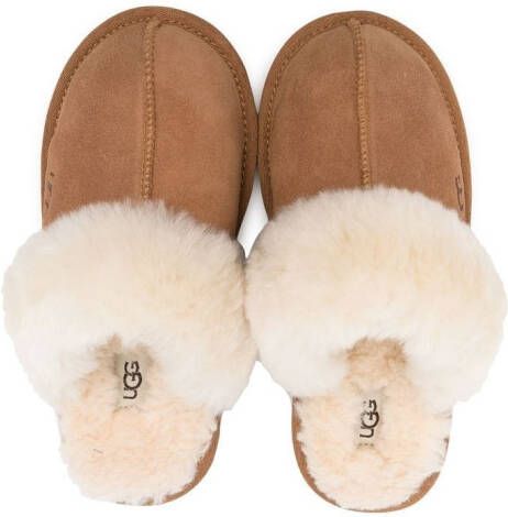 UGG Kids Cozy II shearling-trimmed slippers Brown