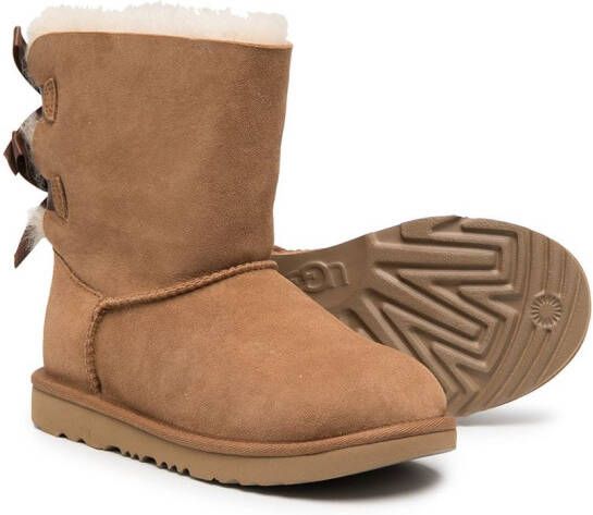 UGG Kids faux fur-lined ankle boots Brown