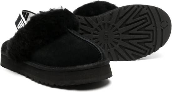 UGG Kids Funkette shearling slippers Black