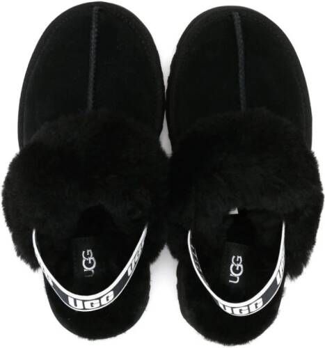 UGG Kids Funkette shearling slippers Black