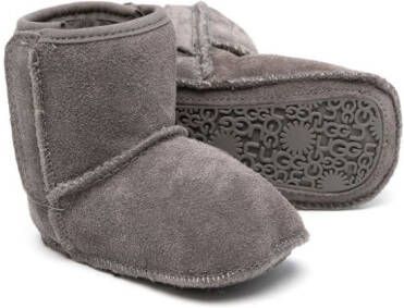 UGG Kids leather shearling-lined ankle boots Grey