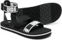 UGG Kids logo-motif ankle-strap sandals Black - Thumbnail 2