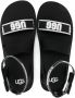UGG Kids logo-motif ankle-strap sandals Black - Thumbnail 3