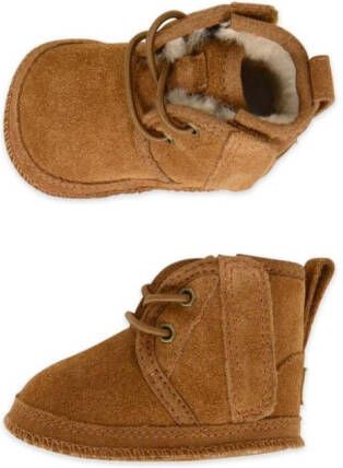UGG Kids logo-patch suede boots Brown