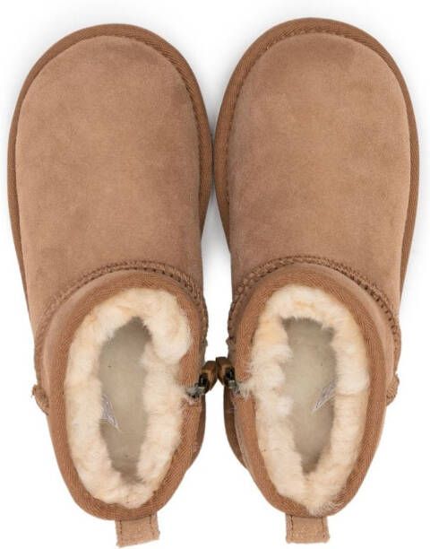 UGG Kids round-toe ankle-length boots Brown