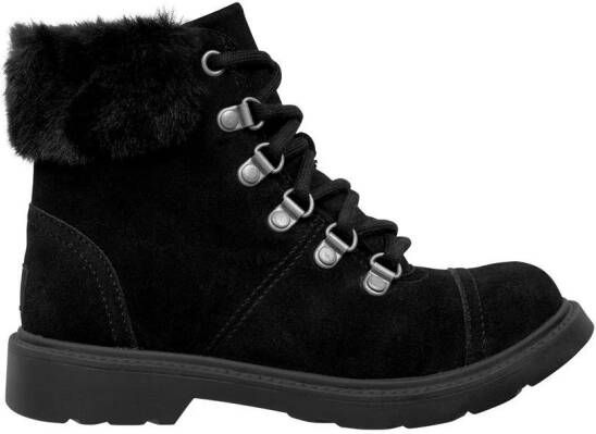 UGG Kids shearling-lined lace-up boots Black