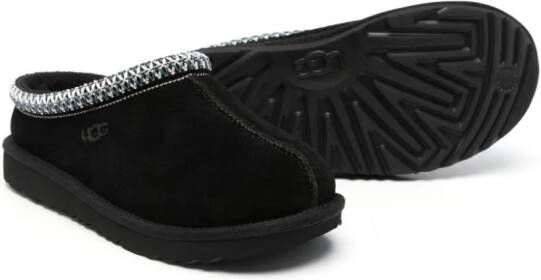 UGG Kids Tasman stitching-detail slippers Black