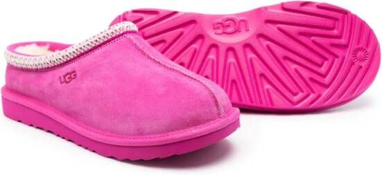 UGG Kids Tasman stitching-detail slippers Pink