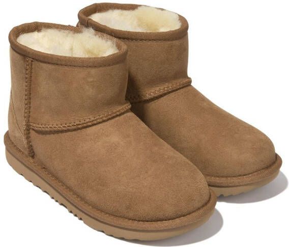 UGG Kids Ultra-Mini leather boots Brown