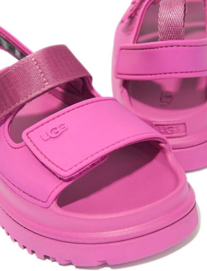 UGG Kids W Goldenglow logo-embossed sandals Pink