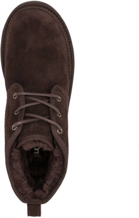 UGG Neumel debossed-logo leather boots Brown