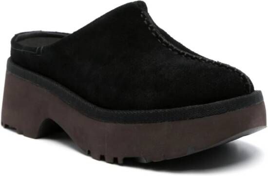 UGG New Heights 50mm suede clogs Black