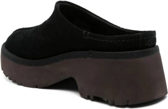 UGG New Heights 50mm suede clogs Black