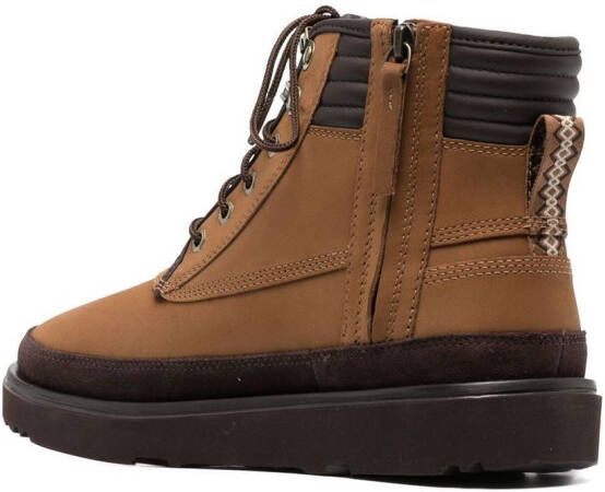 UGG padded-ankle lace-up boots Brown