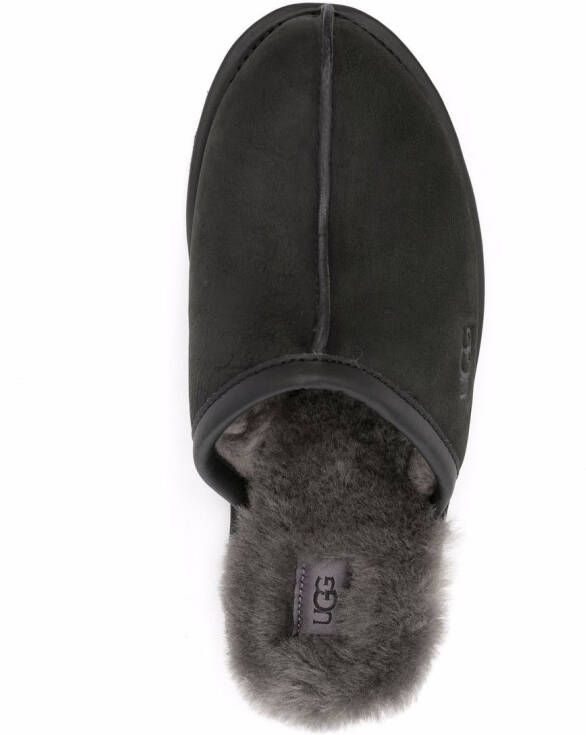 UGG Scuff leather slippers Black