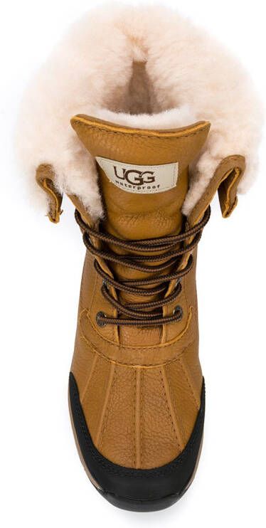 UGG shearling lined lace-up boots Brown