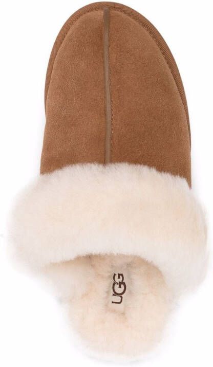 UGG shearling-trim slippers Brown