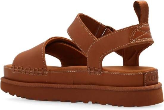 UGG touch-strap leather sandals Brown