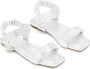 Ulla Johnson Isabella ruched leather sandals Silver - Thumbnail 2