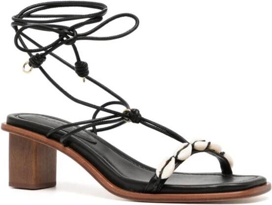 Ulla Johnson Nicolette Shell 90mm leather sandals Black