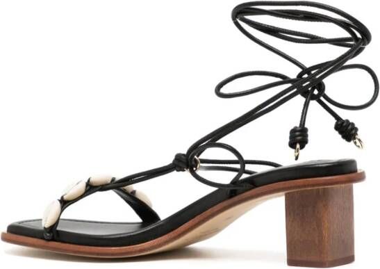 Ulla Johnson Nicolette Shell 90mm leather sandals Black