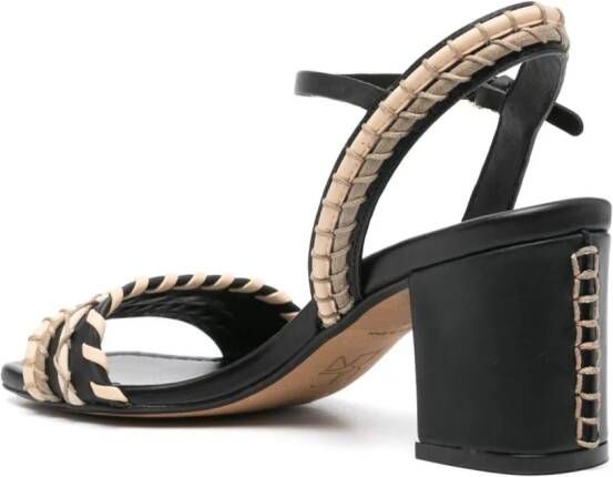 Ulla Johnson Sofia 70mm interwoven leather sandals Black
