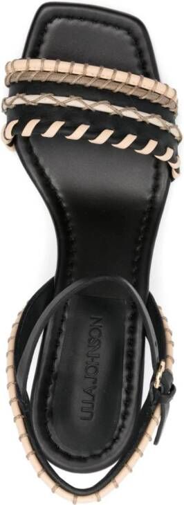 Ulla Johnson Sofia 70mm interwoven leather sandals Black