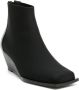 Uma | Raquel Davidowicz Anabela square-toe neoprene boots Black - Thumbnail 2