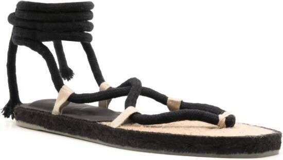 Uma | Raquel Davidowicz Roseira cotton sandals Black