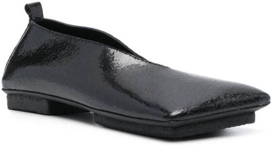 Uma Wang 15mm square-toe ballerina shoes Black