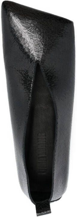 Uma Wang 15mm square-toe ballerina shoes Black