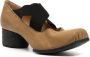 Uma Wang 40mm square-toe leather ballerina shoes Brown - Thumbnail 2