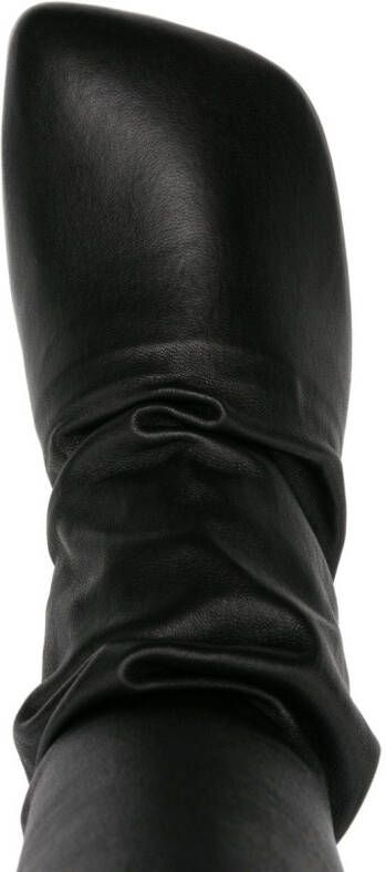 Uma Wang 50mm knee-high leather boots Black