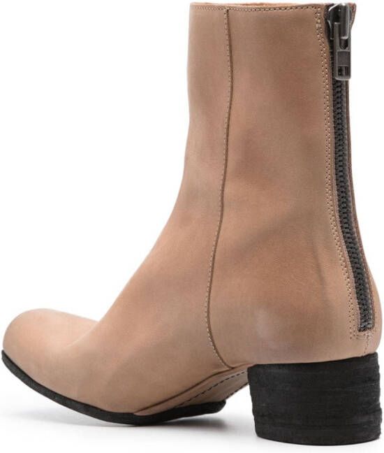 Uma Wang 50mm leather ankle boots Neutrals