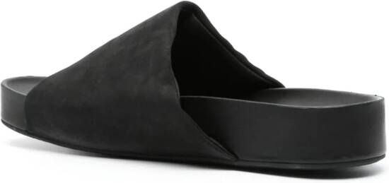 Uma Wang leather slip-on slides Black